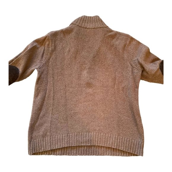 Gap Men's Knitted Pull Over Mock Neck Half Zip Up Sweater Brown M Medium - Picture 8 of 9
